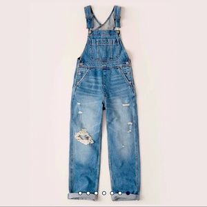 Ripped Ultra High Rise Straight Overalls